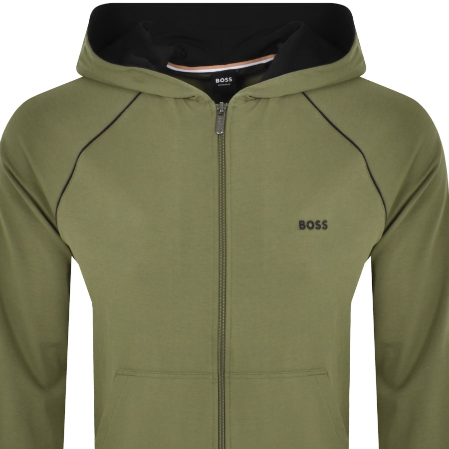 BOSS Mix And Match Full Zip Hoodie Green